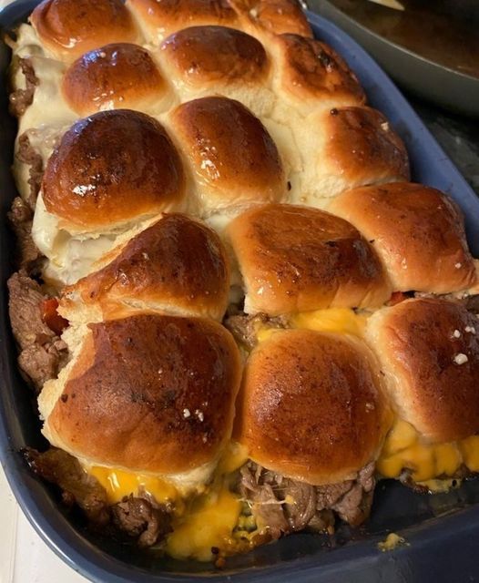 Philly Cheesesteak Sliders