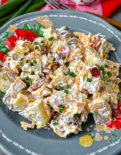 No-Mayo Loaded Baked Potato Salad