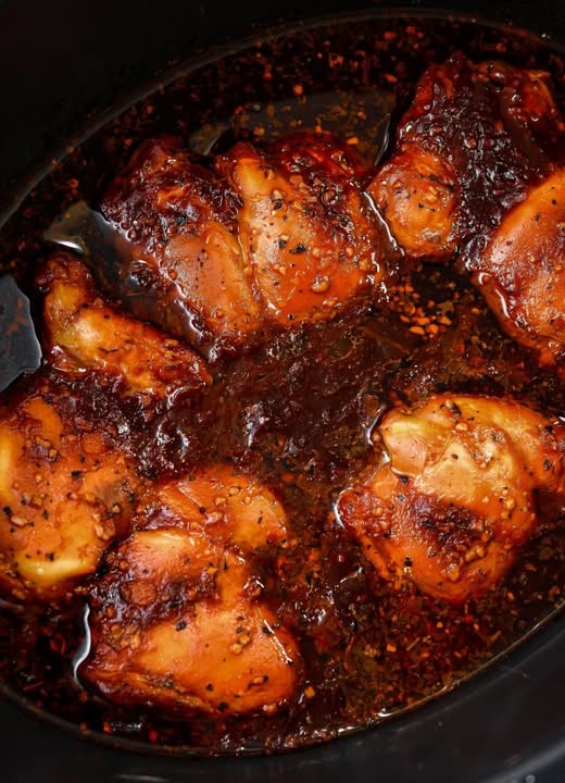 Honey Garlic Slow Cooker Chicken Thighs