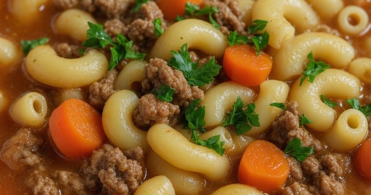 Beef and Macaroni Soup