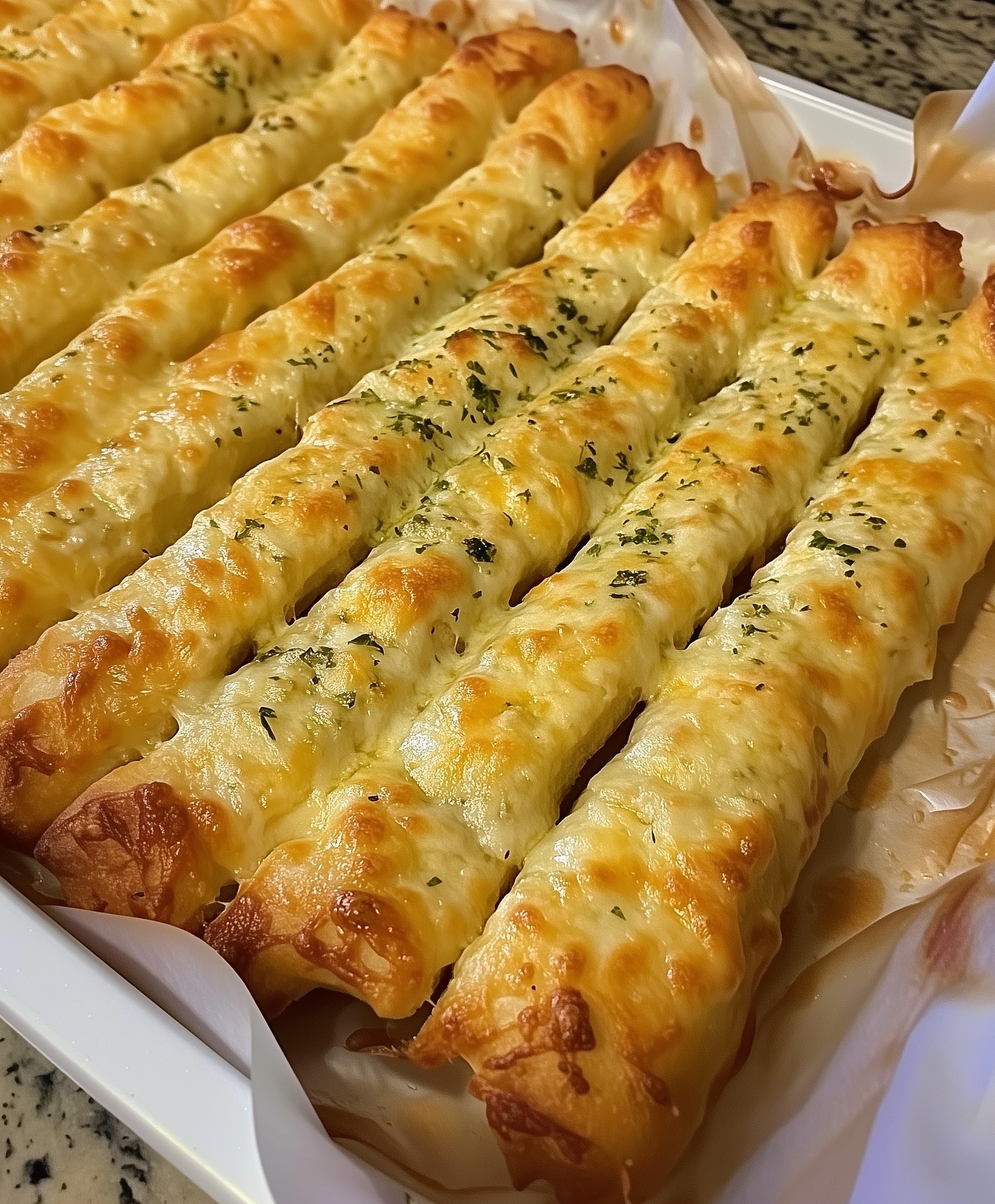 Homemade Cheesy Garlic Breadsticks