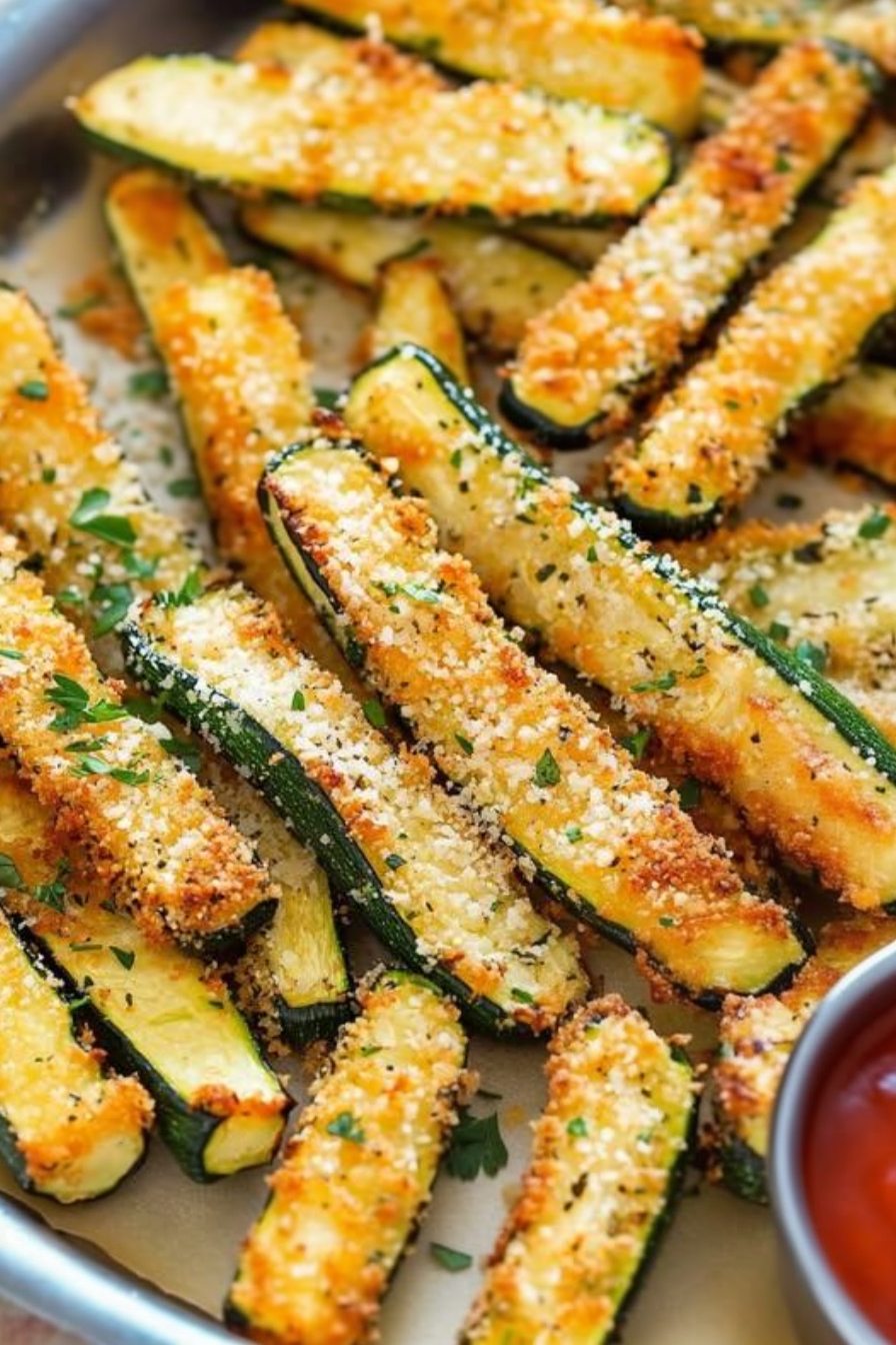 Garlic Lemon Oven Baked Zucchini