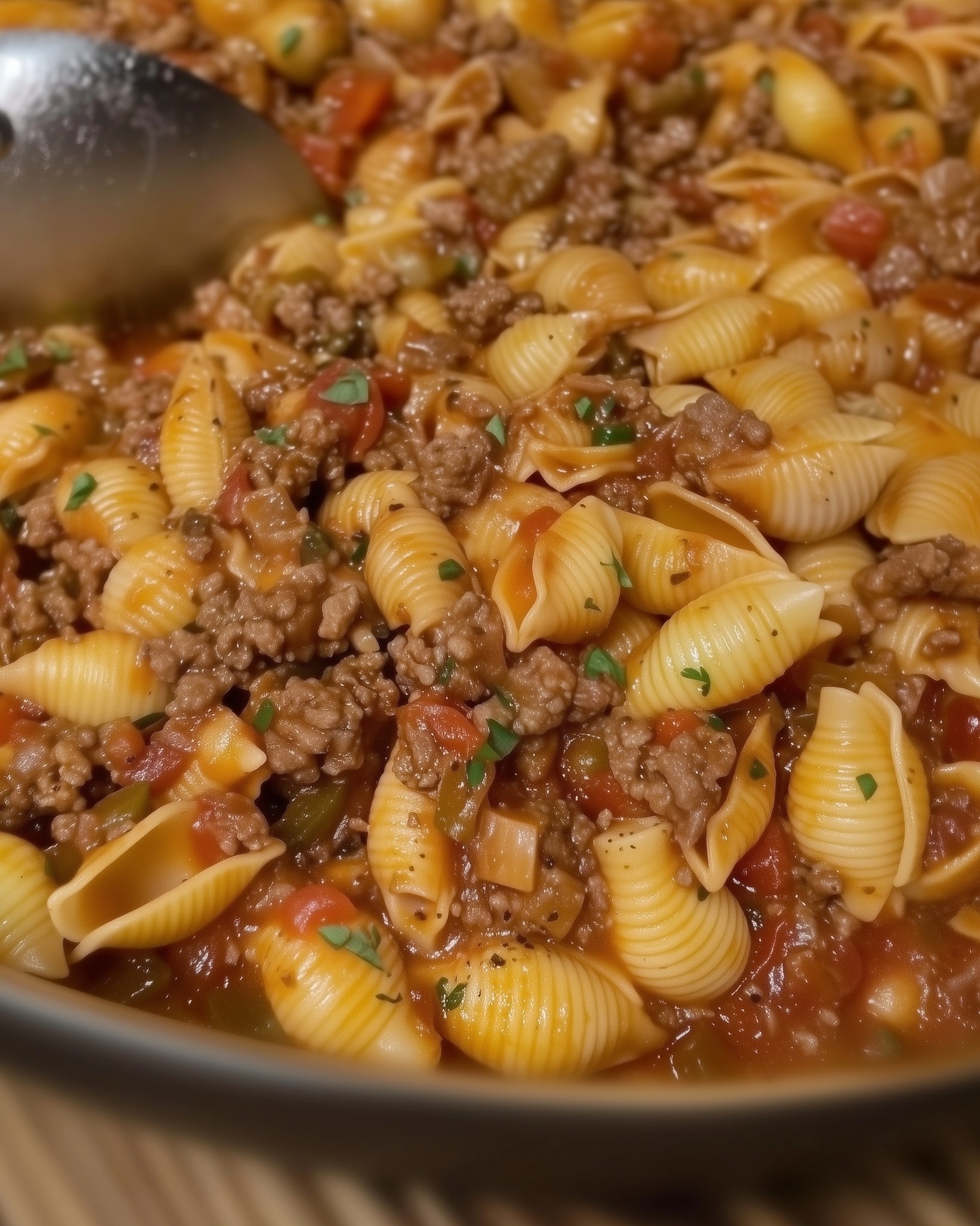 Pasta Shells with Ground Beef