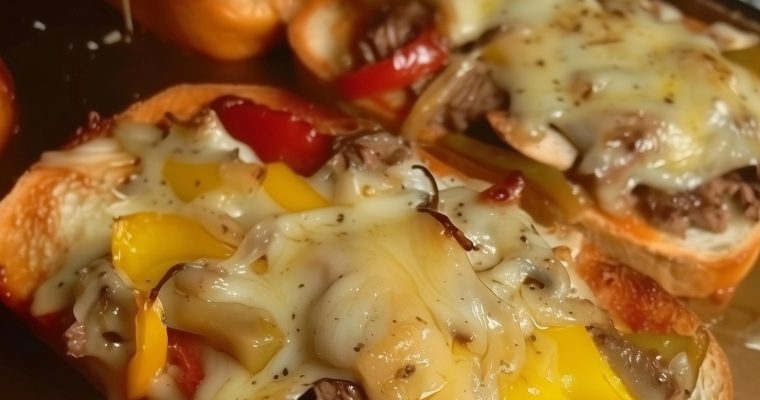 Steak and Cheese Garlic Toast