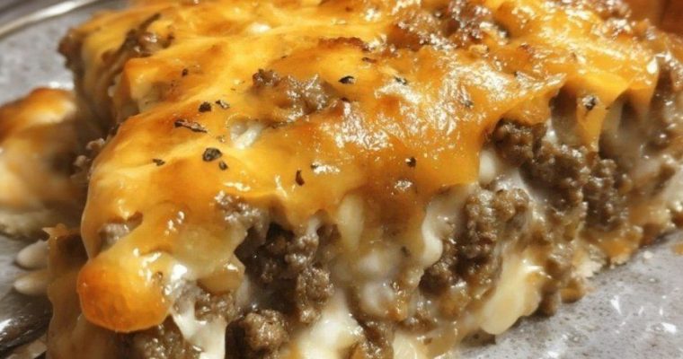 IMPOSSIBLE CHEESEBURGER PIE