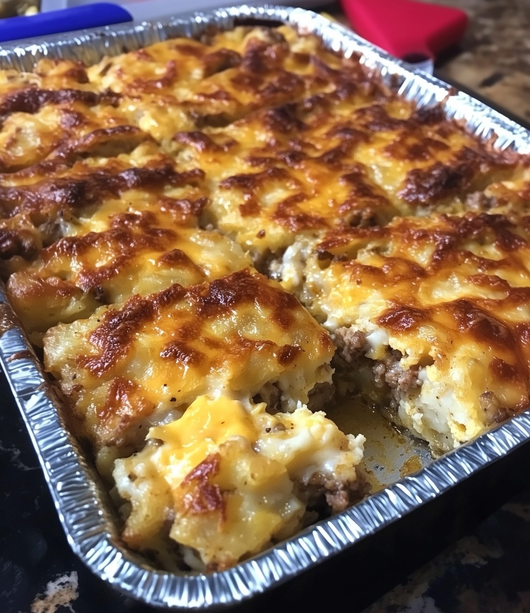 Sausage, Egg, and Cream Cheese Hashbrown Casserole
