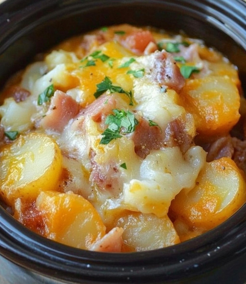 Crockpot Ham & Potato Casserole