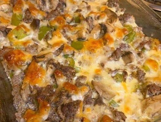 Philly Cheese Steak Casserole