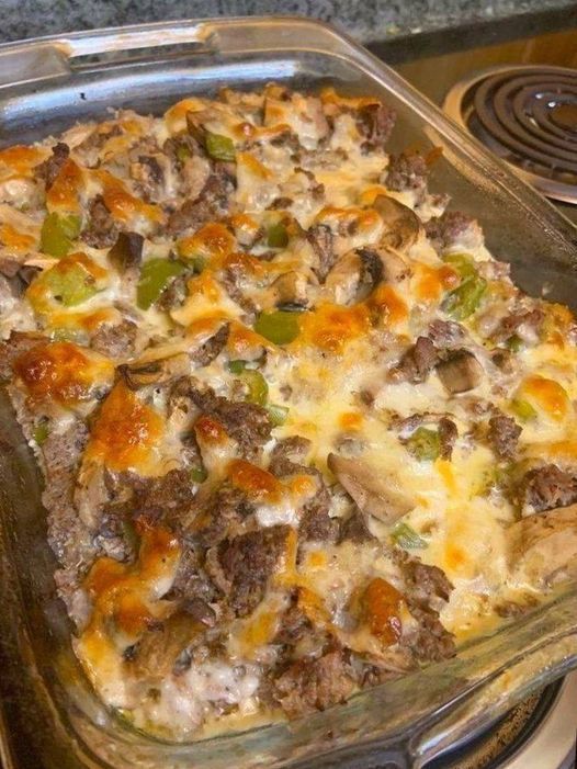 Philly Cheese Steak Casserole