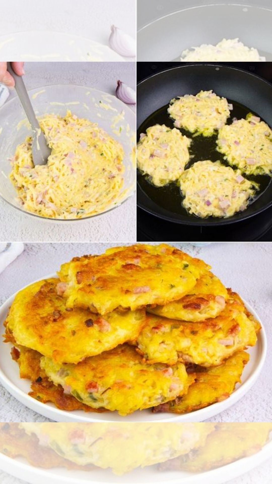 POTATO AND HAM FRITTERS