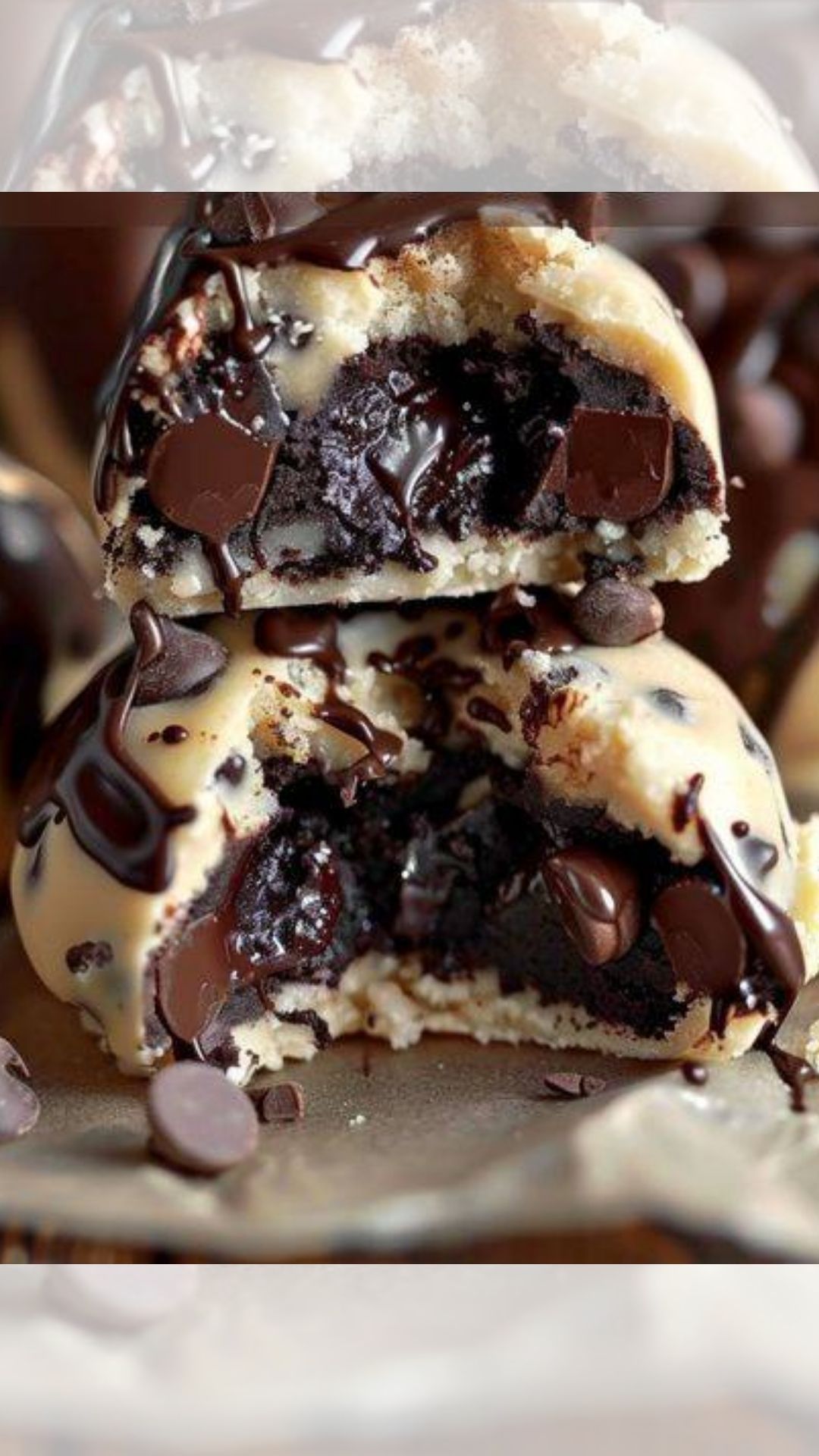 CHOCOLATE CHIP COOKIE DOUGH BROWNIE BOMBS