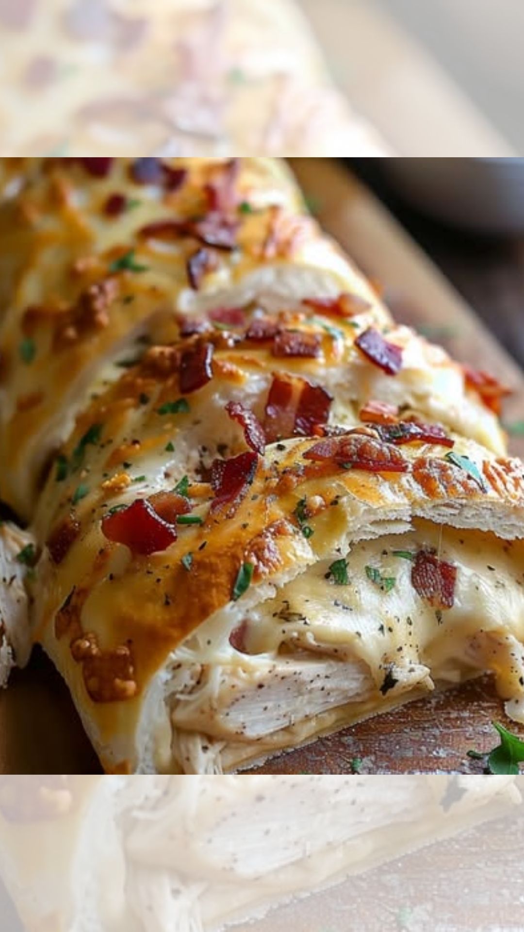 Chicken Bacon Ranch Stromboli