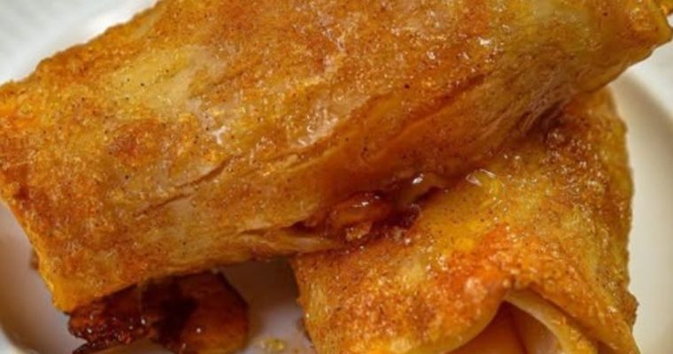 PEACH COBBLER EGG ROLLS