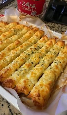 Homemade Cheesy Garlic Breadsticks