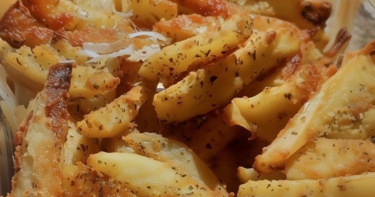 BAKED GARLIC PARMESAN POTATO WEDGES