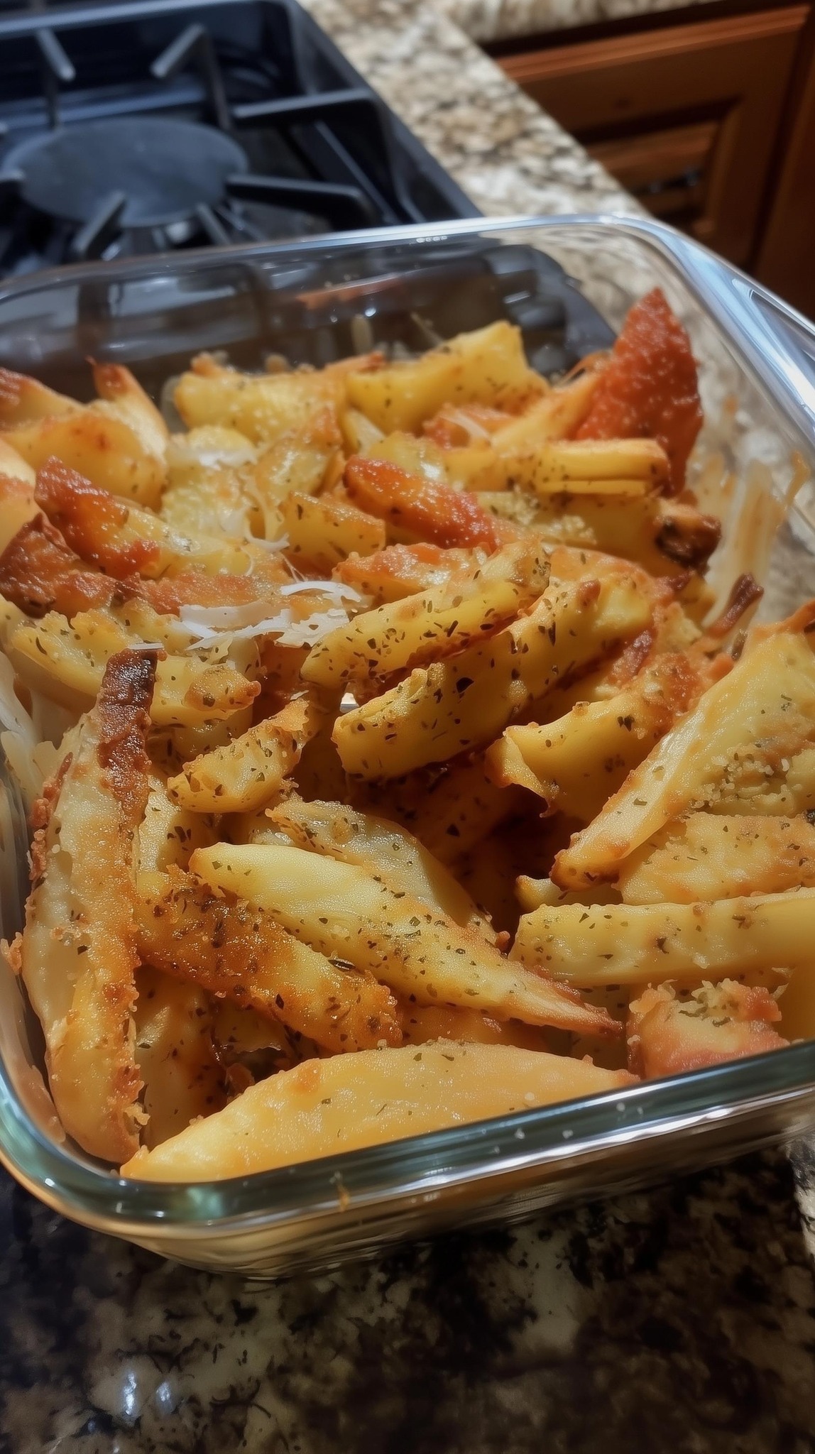 BAKED GARLIC PARMESAN POTATO WEDGES