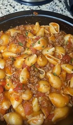 Pasta Shells with Ground Beef