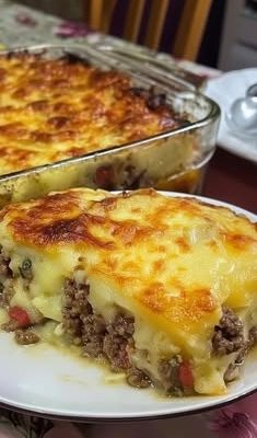Meatloaf with Mashed Potatoes & Cheese