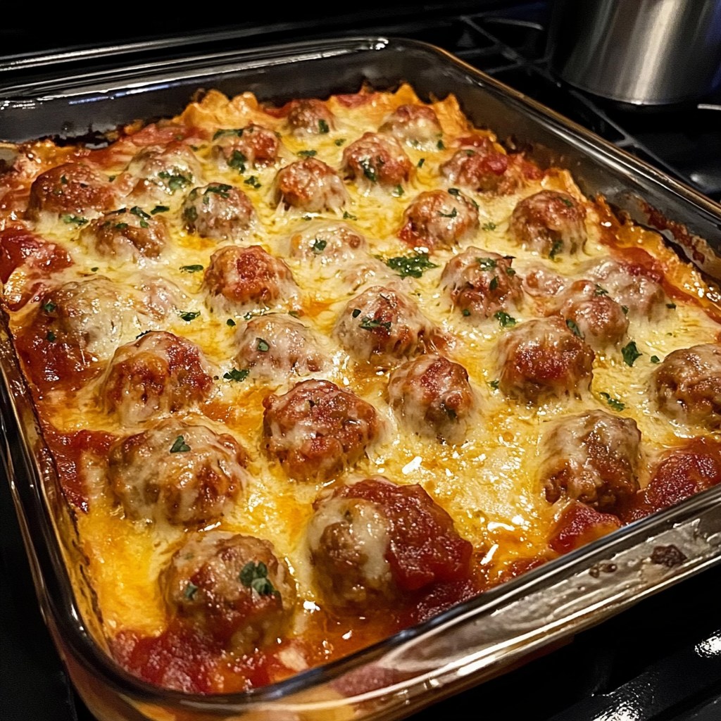DUMP AND BAKE MEATBALL CASSEROLE