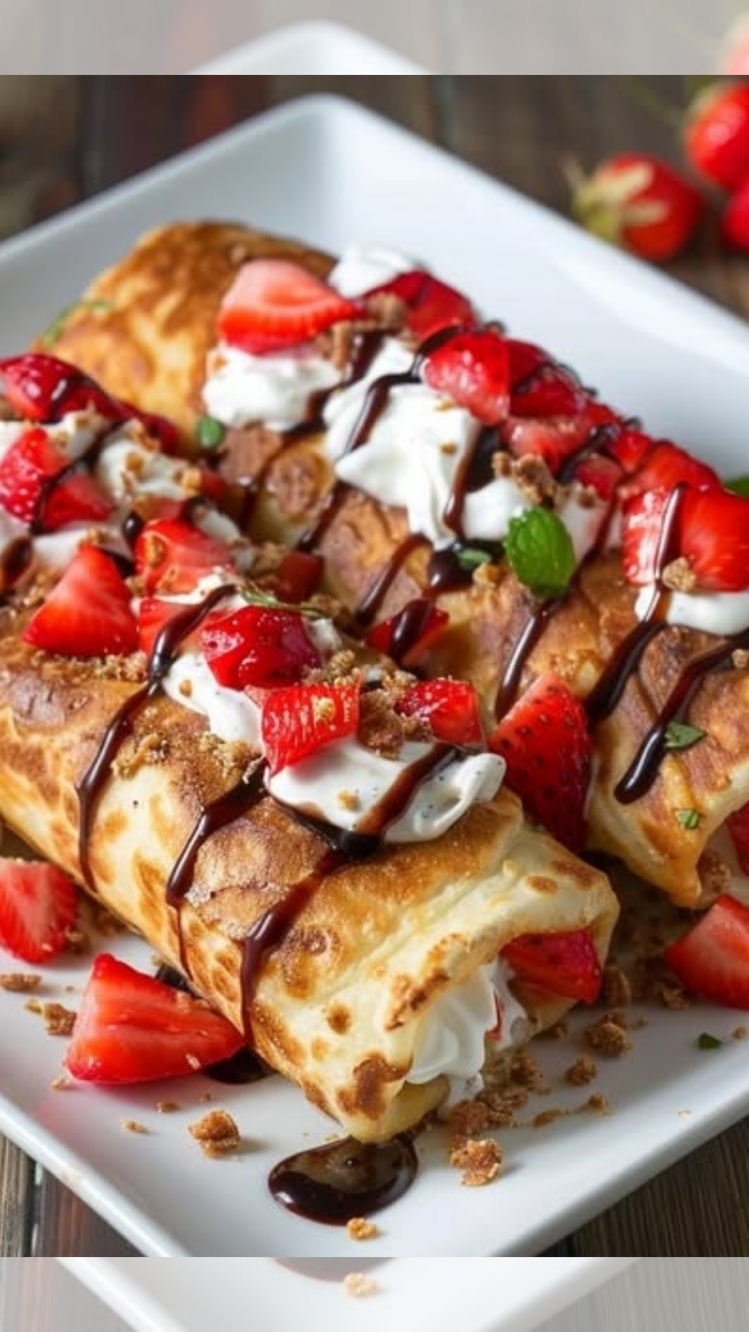 Strawberry Cheesecake Chimichangas
