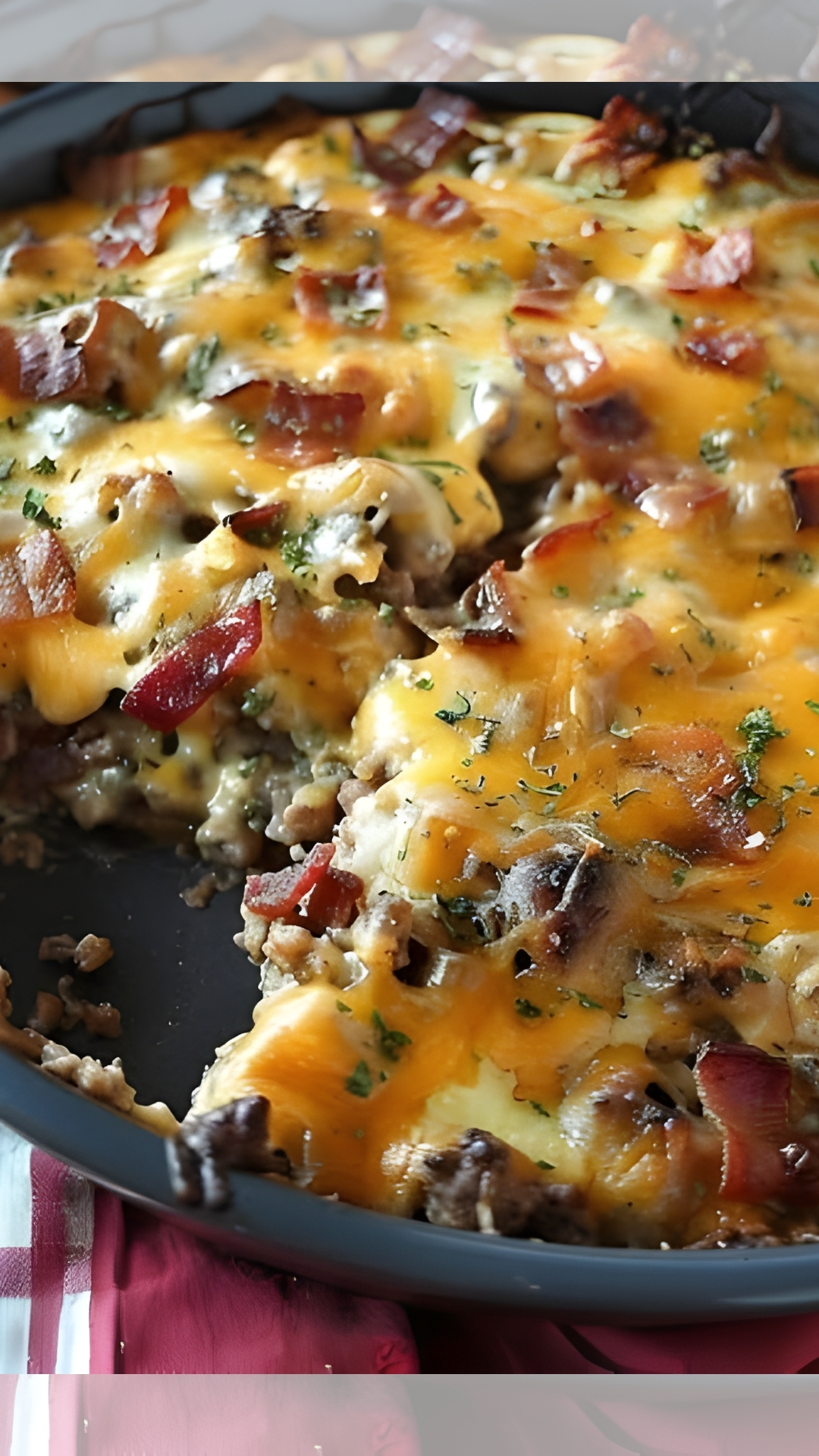 Low-Carb Bacon Cheeseburger Casserole