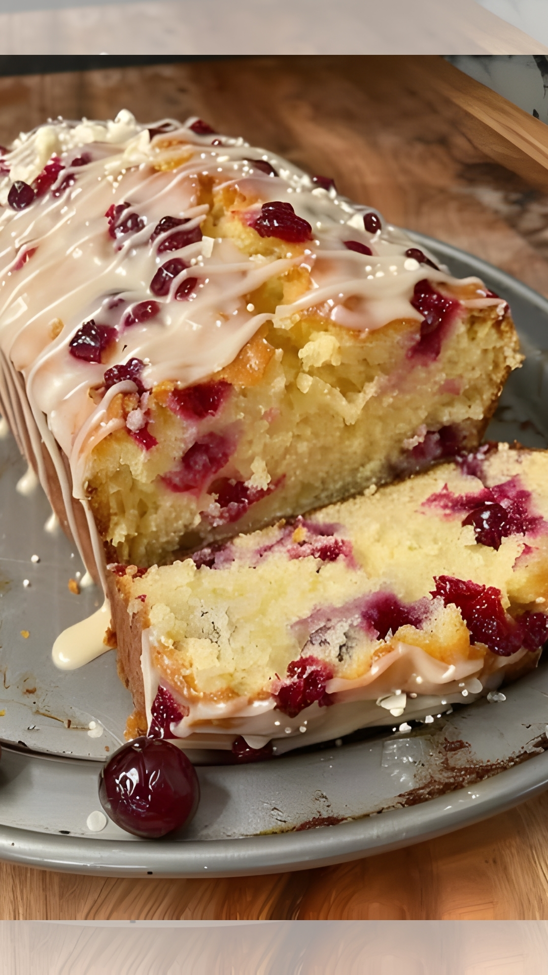 Cranberry Orange Bread with Simple Glaze