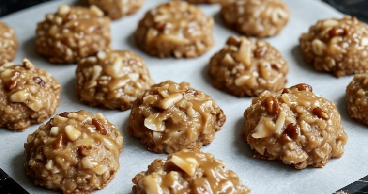 No-Bake Coconut Praline Cookies