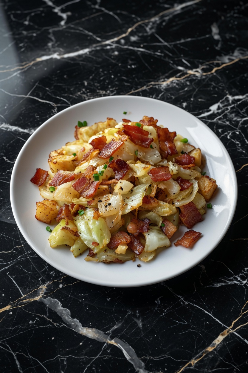 Fried Cabbage with Bacon