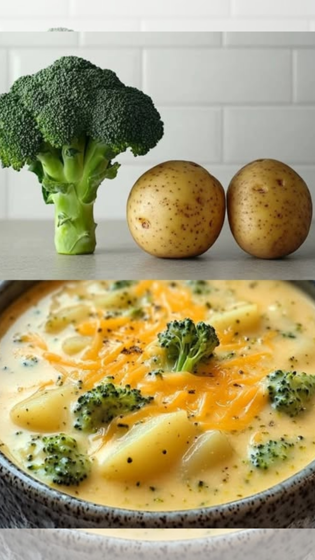 Broccoli, Potato & Cheddar Soup