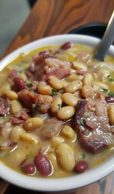 Beans Cooked with Ham Hocks