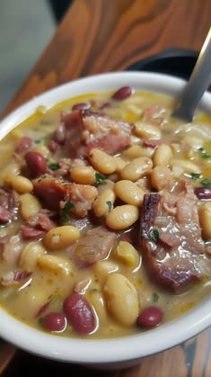 Beans Cooked with Ham Hocks