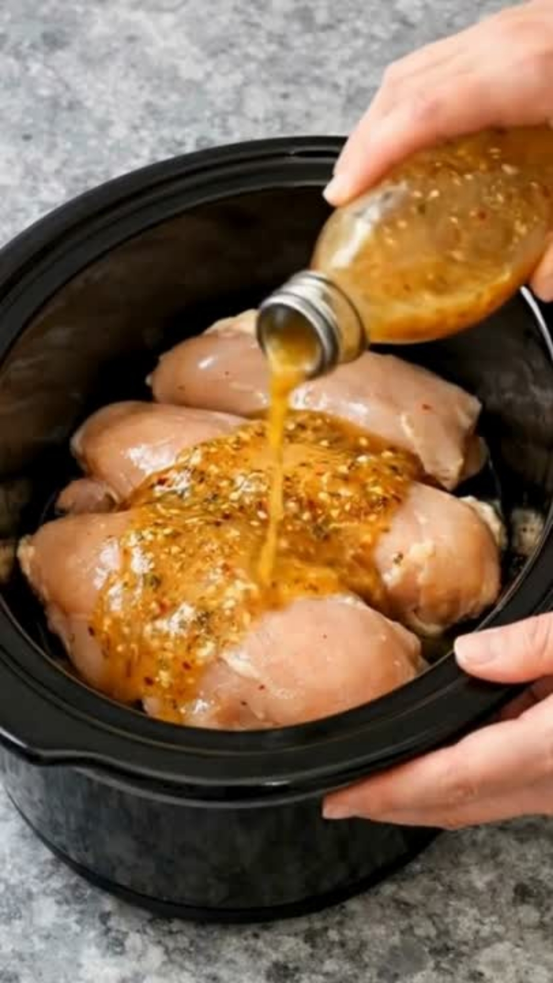 Slow Cooker 3-Ingredient Amish Italian Chicken