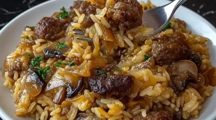French Onion Beef Rice