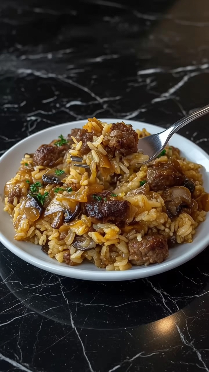 French Onion Beef Rice