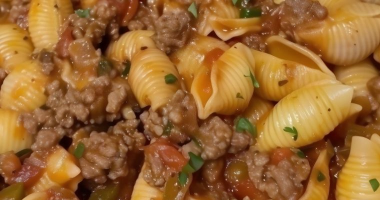 Pasta Shells with Ground Beef