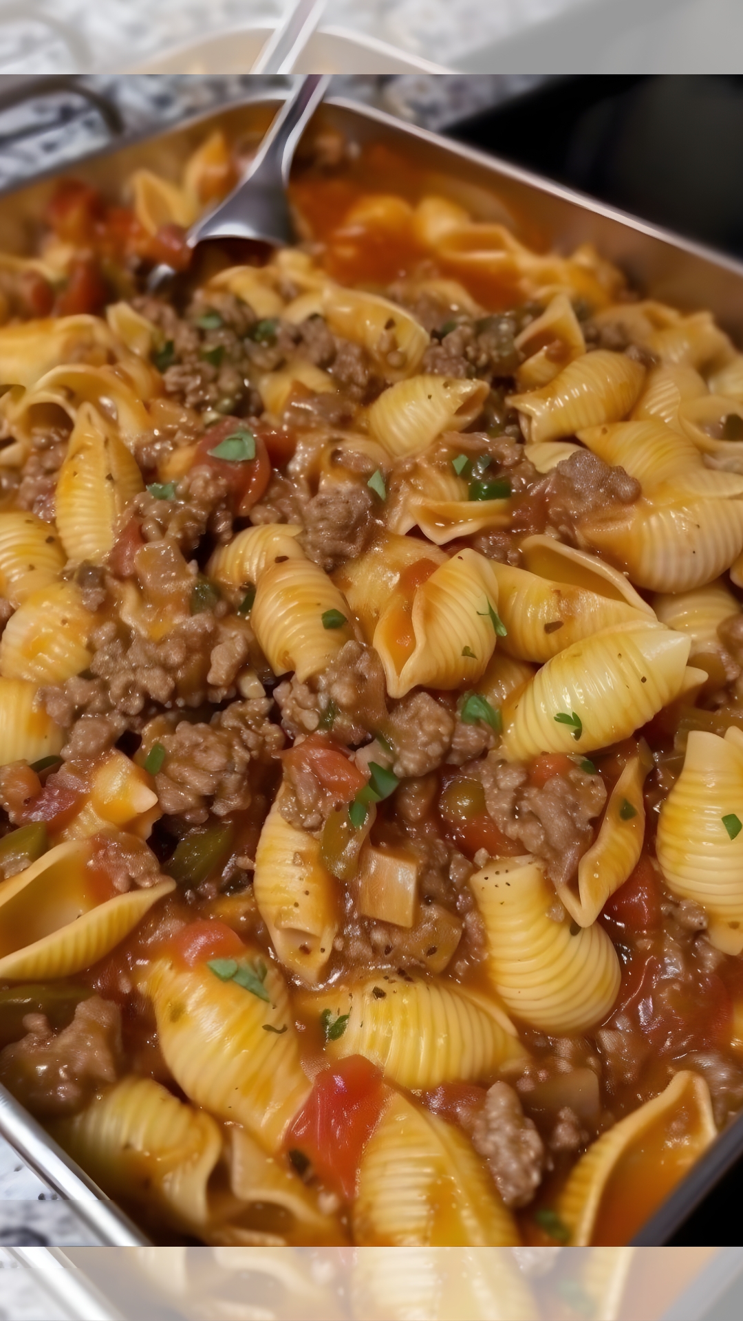 Pasta Shells with Ground Beef