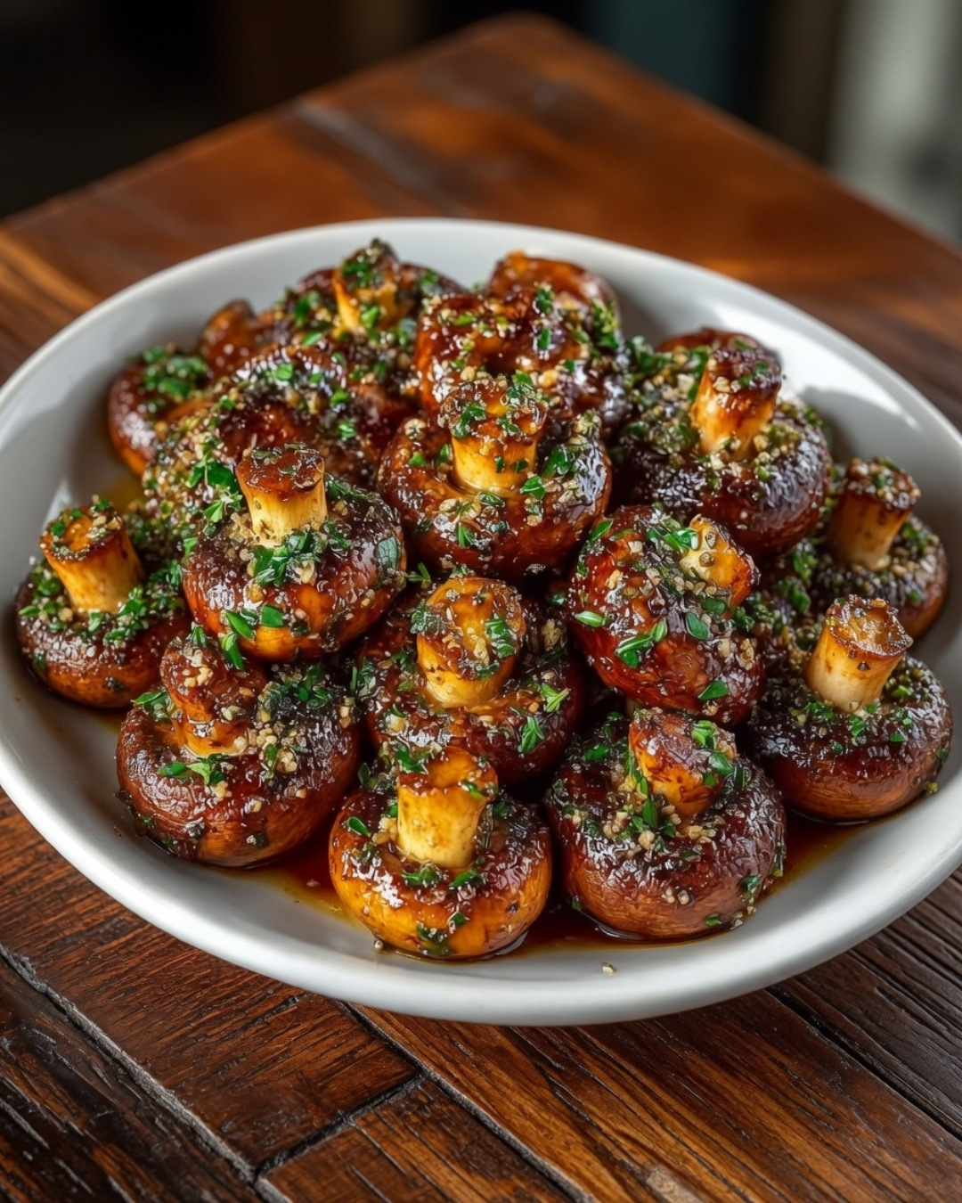 Roasted Garlic Mushrooms