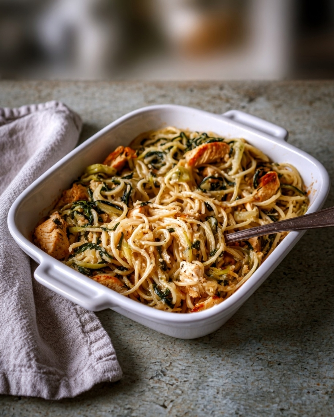 Monterey Chicken Spaghetti Bake