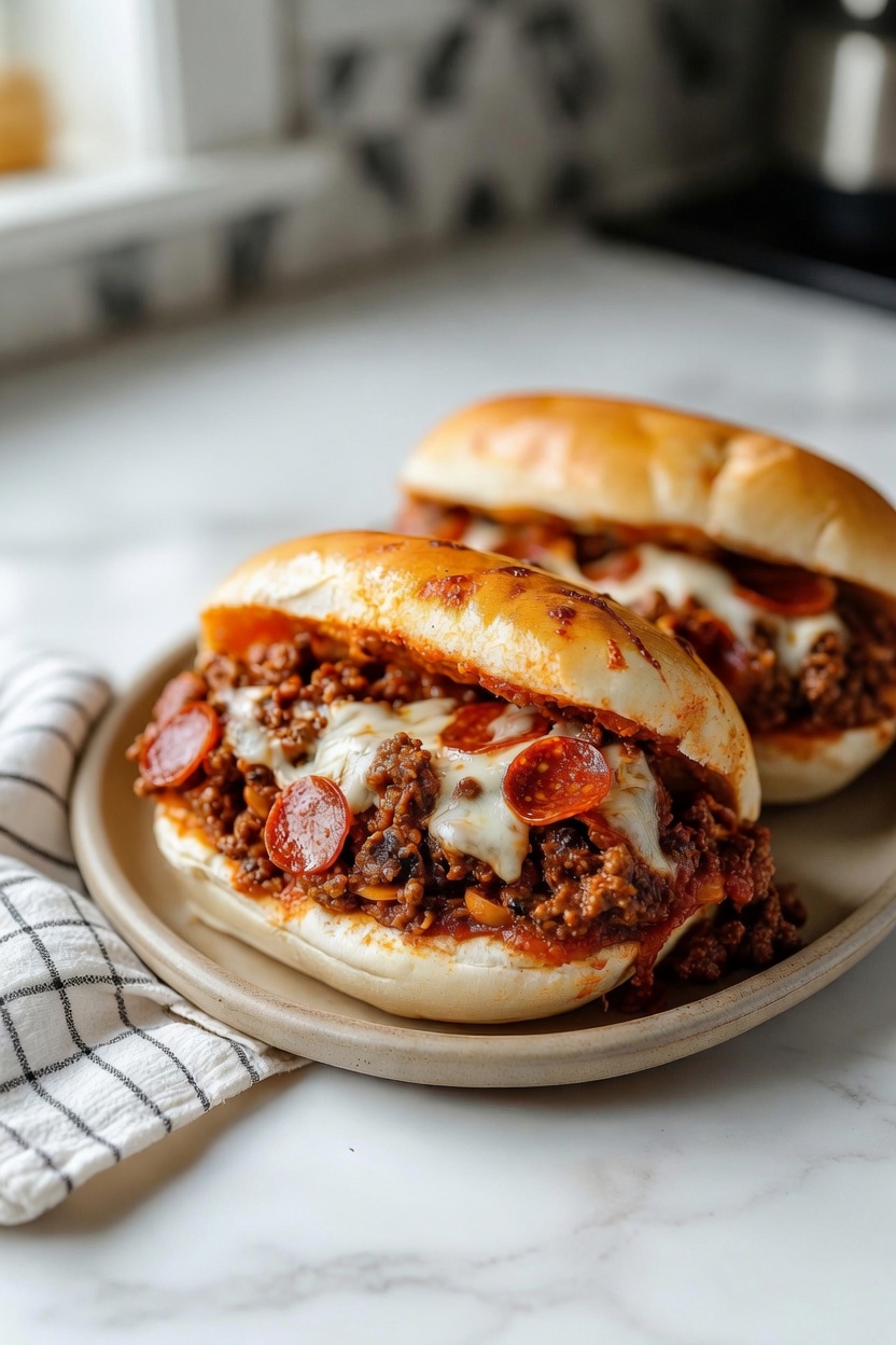 Pepperoni Pizza Sloppy Joes