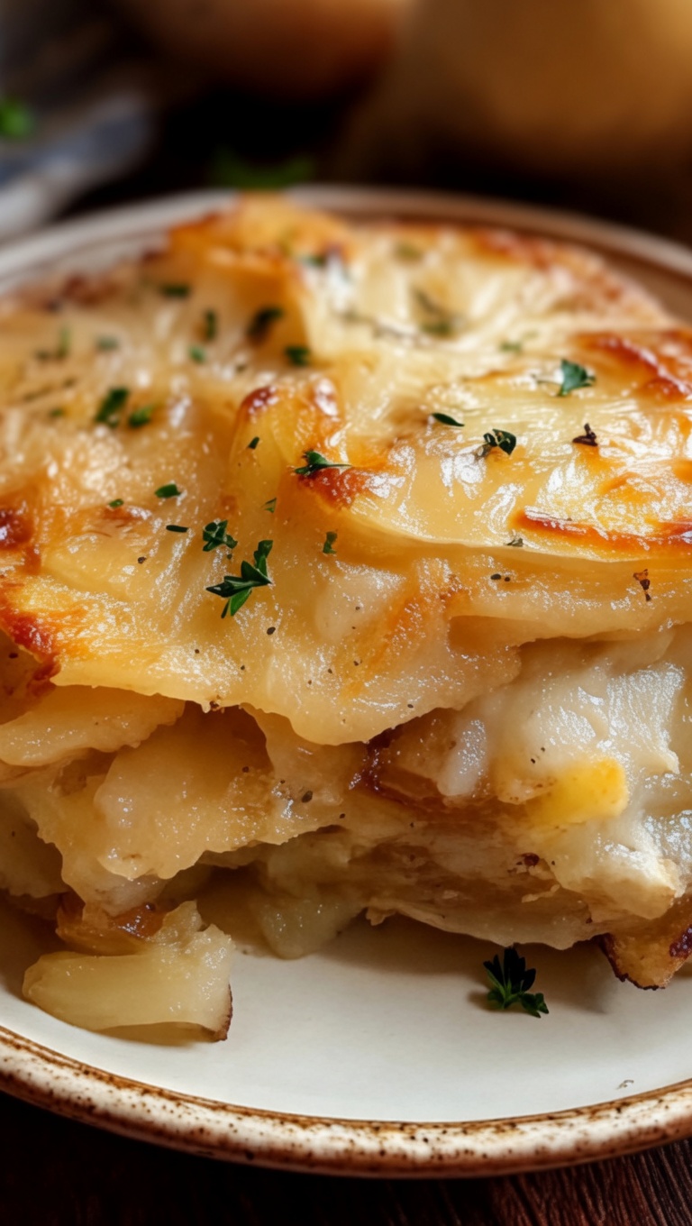 French Onion Potato Bake