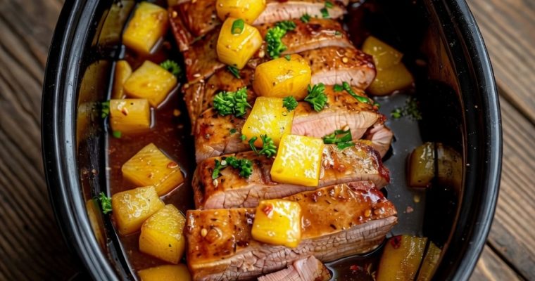 Slow Cooker Pineapple Pork