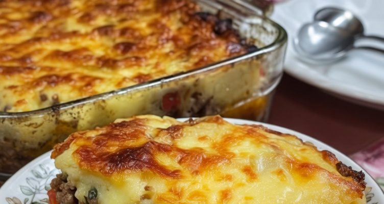 Meatloaf with Mashed Potatoes & Cheese