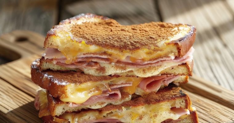 Monte Cristo Style Grilled Cheese Sandwich
