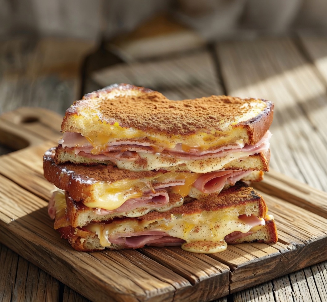 Monte Cristo Style Grilled Cheese Sandwich