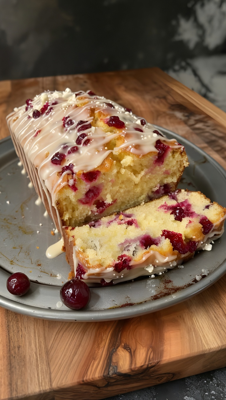 Cranberry Orange Bread with Simple Glaze