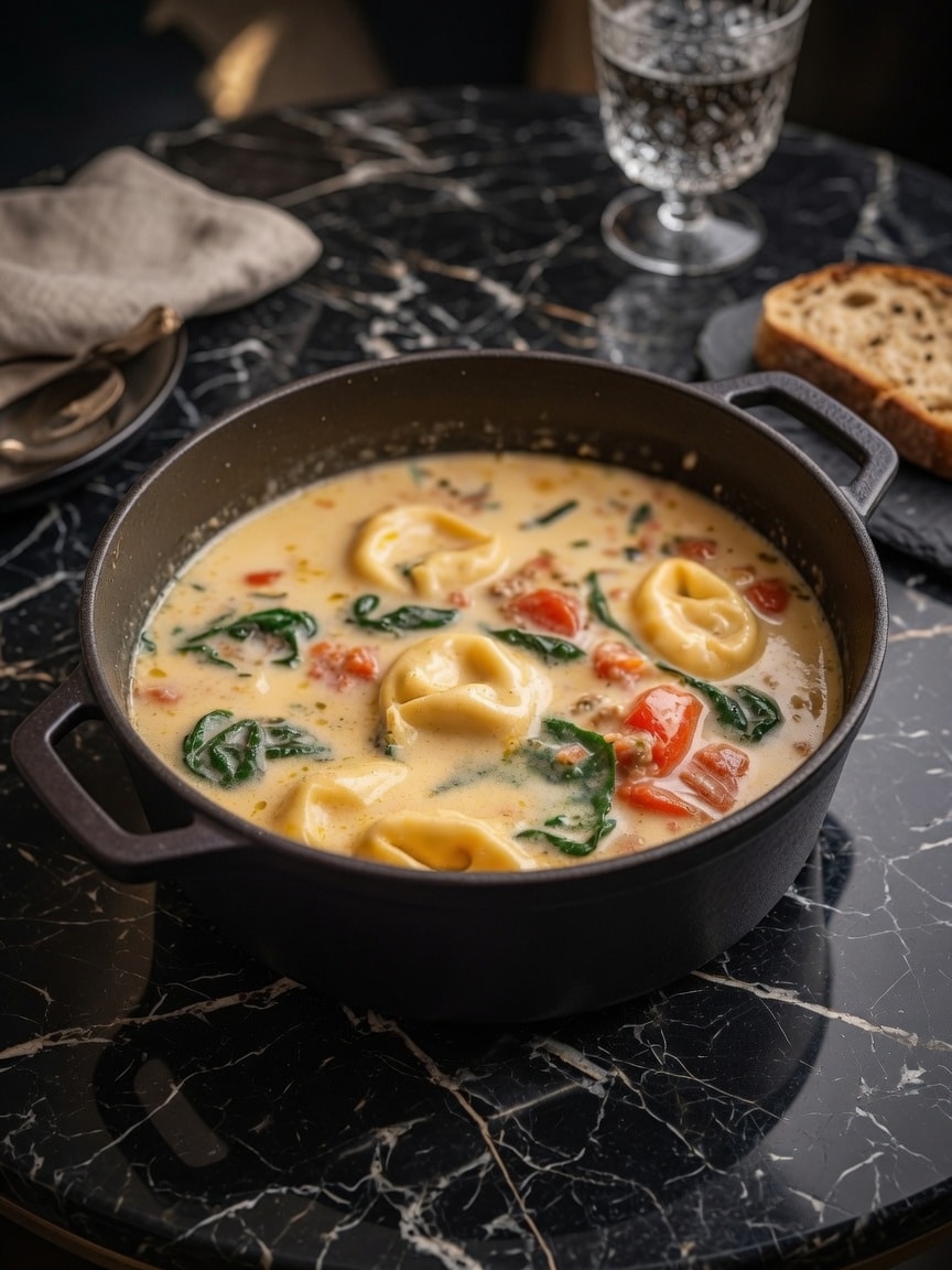 Creamy Tuscan Tortellini Soup
