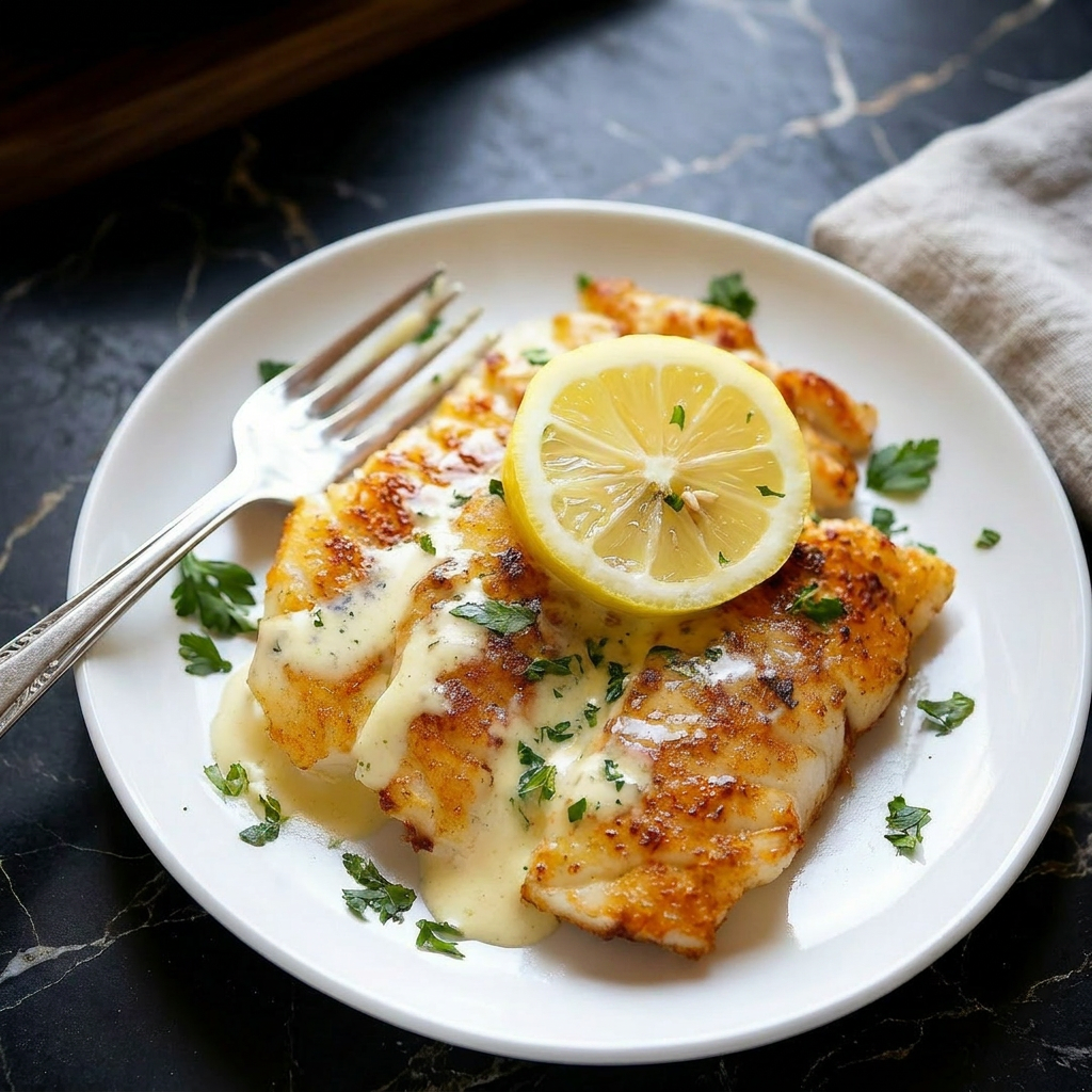 Pan-Fried Tilapia with Lemon Butter Sauce
