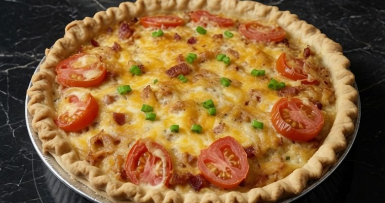 BACON ONION TOMATO PIE