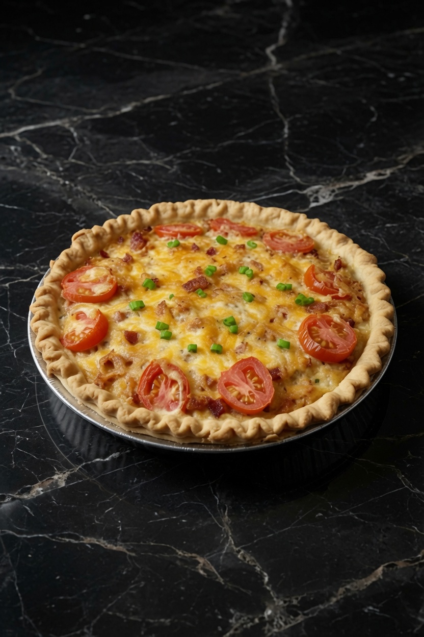 BACON ONION TOMATO PIE