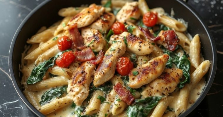 Chicken Bacon Spinach Penne
